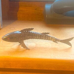 Vintage/antique articulated sterling, silver fish🌺